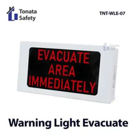 Warning Light Evacuate Area Immediately / Lampu Emergency Merah Sign Evacuate / Emergency Warning Li