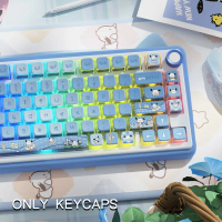 Keycap Bánh Pudding Pochacco, Sanrio, Hồ sơ MSA, 122 Phím, Chất liệu PBT, Truyền ánh sáng bốn mặt, N