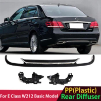 W212 Diffuser Rear Bumper Diffuser Lip for Mercedes E Class W212 Basic Model 2013-2016 E180