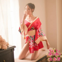 【BoBo 女人香】日本和服 角色扮演 日式櫻花浴衣 情趣制服性感睡衣/性感情趣內衣睡衣(紅)