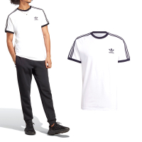 Adidas 3-Stripes Tee 男款 白色 亞洲版 復古 休閒 修身 撞色 上衣 T恤 短袖 IA4846