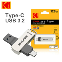 KODAK USB3.1 Type-C K273 OTG Flash Drive Pen 64GB 128GB 256GB Otg 2 in 1 USB3.2 Flash Pendrive memoria usb3.0 Memory Stick Disk