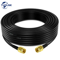 LMR195 RF Coaxial Cable 50ohm SMA Male to Male LMR-195 50-3 50ohm For 4G LTE Ham ADS-B Walkie Talkies 50ohm 50CM 15/20/25/30m