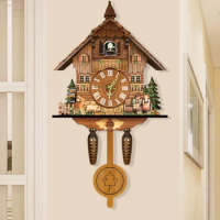 Black Forest Cuckoo Style Cuckoo Wall Clock With Complex Craft Lifelike Design For Living Room Bedroom