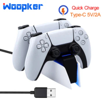 Dual Fast Charger Cradle Dock for Sony PS5 Dock Station USB Type-C Safe Charging for PlayStation 5 Controller Game Accessories