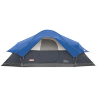 Coleman Red Canyon 8-Person Camping Tent, Weatherproof Family Tent Includes Room Dividers, Rainfly, Adjustable Ventilation