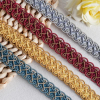 12M*1.7Cm/lot Curtain Lace Trim Ribbon Centipede Braided Lace Sofa Pillow Fringe Diy Craft Sewing Accessories Wedding Decoration