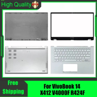 For ASUS VivoBook 14 X412 V4000F R424F LCD Rear Lid Back Top Cover Front Bezel Palmrest With Keyboard Bottom Base Case Housing