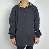 Jaket BAPE SHARK WGM CAMO YELLOW SHOULDER BLACK ZIP WIND JACKET 100% ORIGINAL L