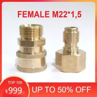 Coupler nepel angin adaptor M22 1/4 Male M14X1.5 Female Male Sepasang selang tekanan tinggi quick re