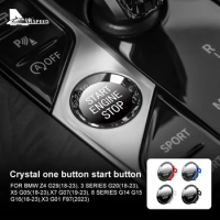 Car Interior Switch Cover Crystal One-Key Engine Start Stop Button Sticker Trim for BMW G20 G28 Z4 G29 X5 G05 X7 G07 G14 G15 G16