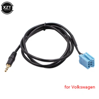 Car CD Player MP3 AUX Audio Input Line 8-pin Auxiliary Cable Adapter 1.2m for Volkswagen Passat B5 Bora POLO Car Accessories