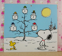 【震撼精品百貨】史奴比Peanuts Snoopy  卡片 雪人 帽子 震撼日式精品百貨