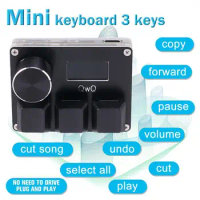 Black/White SayoDevice OSU O3C Rapid Trigger Hall Switches Paste Wooting Copy Screen Keyboard 3Key Knob Magnetic With P9U5