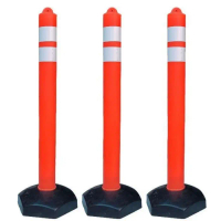 Stick Cone Plastik 110 cm base Hitam Pembatas Jalan
