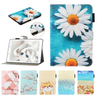 Chrysanthemum Case for for samsung galaxy tab a 10.1 2019 SM T510 T515 tablet Flip Cover tab a 10.1 2019 Case Funda for samsung