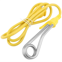 ฮีตเตอร์ไฟฟ้าขนาดเล็ก หม้อต้มน้ำร้อน กาแฟ ใช้สำหรับเดินทาง 600W ปลั๊ก CN 220V แท่งฮีตเตอร์น้ำ