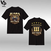Vando Clothing Kaos Persib Hattrick Juara Pria Wanita Distro Bobotoh Combed 30s Lembut Lengan Pendek