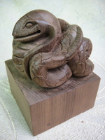 古金絲楠木印章料(H661金石章料)靈蛇擺件篆刻方章印璽木雕工藝品