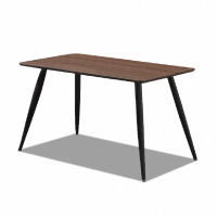 【ASSARI】瑪希黑鐵腳餐桌(寬120x深70x高76cm)
