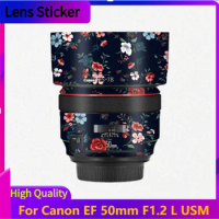 For Canon EF 50mm F1.2 L USM Lens Sticker Protective Skin Decal Film Anti-Scratch Protector Coat EF50/1.2 EF 50 1.2 F/1.2L F1.2L
