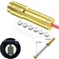 Tactical Bore Sight for 9mm Red Laser Boresighter for Sights and Scopes Hunting Gun Rifle Cartridge Brass Laser Boresighter