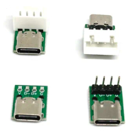 1pcs TYPE-C USB 3.1 Type C Connector 16 Pin Test PCB Board Adapter 16P 4P Connector Socket For Data Line Wire Cable Transfe