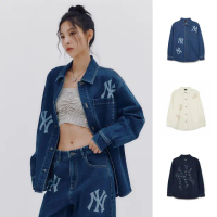 【MLB】牛仔丹寧襯衫 CUBE MONOGRAM系列 紅襪/洋基隊(3ADRB0334/3ADRM0434-三款任選)