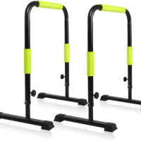 Stand Station,Dip bar Station Heavy Duty Body Press Bar, Height Adjustable Push Up Stand Parallettes, Full Body Workout Strength