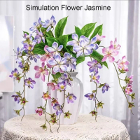 Jasmine Artificial Hanging Flowers Decorative Balcony Art Artificial Silk Flowers Like Real Hanging Decoration For Wedding