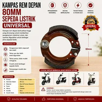 Kampas Rem Tromol Depan 80mm Sepeda Listrik Motor Listrik Universal Brake pad tromol electric bike 8