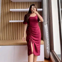 ZEOL DRESS/DRESS SABRINA SERUT/DRESS BELAH PAHA/DRESS KOREAN/DRESS SEXY/DRESS BALI/DRESS TIKTOK VIRA