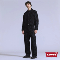 【LEVIS】BLUETAB™ Loose 丹寧牛仔寬褲 / 水紋刺繡 / 黑色 男生牛仔褲 人氣新品 001LN-0003