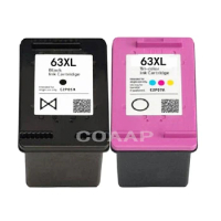 2 Compatible Ink Cartridges for HP63 XL for HP Envy 4520 4512, Officejet 4655 3830 4650 Deskjet 2130 3632 3636 Printer