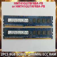 2PCS 8GB DDR3L 1600MHz ECC RAM For SK Hynix HMT41GU7BFR8A-PB or HMT41GU7AFR8A-PB Server Memory