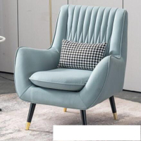 單人沙發輕奢現代簡約北歐客廳臥室懶人休閒椅科技布小沙發老虎椅