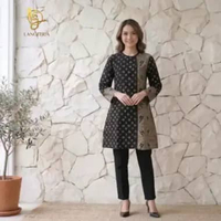 LANGITJUA BATIK SOLO | TUNIK GANTARI 02 JUMBO | ATASAN TUNIK BATIK BAJU KERJA Size XXL Untari 2