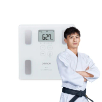 【OMRON 歐姆龍】電子體重計/體脂計 HBF-217 柔道國手 楊勇緯推薦 白色