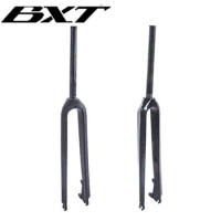 29er Mountain straight tube fork MTB carbon Fiber fork fit for Wheel 28.6mm Bicycle MTB Front Fork 3K Weave fork
