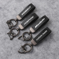New Carbon Fiber Car Styling Keychain Fine Gift Key Ring For Honda Amaze Brio Crosstour Insight Inspire Modulo Accessories