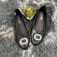 FLATSHOES SEPATU FLAT BLACKPANDA GALATA ALBA SUNSHINE S BLACK L2-128