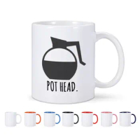11oz Funny Ceramic Coffee Mug Pot Head Hot Water Tea Milk Drinkware Cup for Coworker Friend Home Family Creative Unique Gift