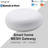 Tuya BLE MESH Gateway Bridge, Wireless Smart Hub, Smart Life App Remote Control, Compatible with Alexa Google Home Assistant