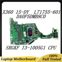 L71755-601 L71755-001 Mainboard Laptop Motherboard DA0P5DMB8C0 For HP Pavilion 15-DY 15T-DY With SRGKF I3-1005G1 CPU 100% Tested