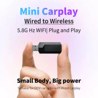 Carplay AI Box Apple Carplay Wireless Adapter Car OEM Wired Car Play To Wireless Car Play USB Type-C Mini Dongle Plug and Play