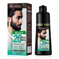 Mens Beard Dye for Men Black Root Touch Up Beard & Mustache Coloring Natural-Looking Gray Coverage H