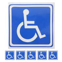 6 Sheets Wheelchair Sign Stickers Disabled Wheelchair Stickers For Handicapped Parking
