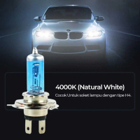 Lampu Depan Mobil Halogen H4 Natural White Mudah Dipasang 35/35W 1PCS