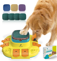 Dog Nail File EliaValth Dog Scratcher 3-in-1 Dog Toys For Dog Puzzle Toy 2 Levels Slow Feeder Dog Bo