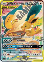 【CardMaster】寶可夢紙牌 中文版 PTCG 雙倍暴擊 AS5a_SR_204/184 伊布＆卡比獸GX 異圖